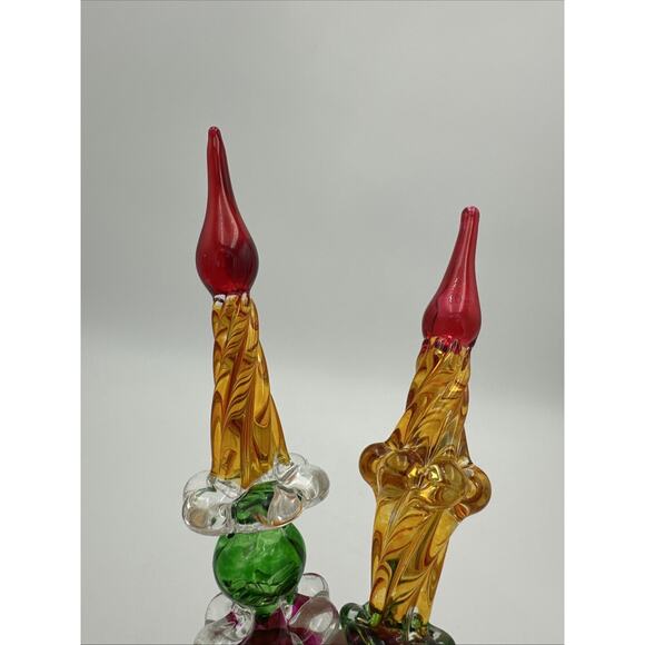 2 Egyptian Hand Blown Art Glass Holiday Ornaments Christmas - Picture 4 of 4